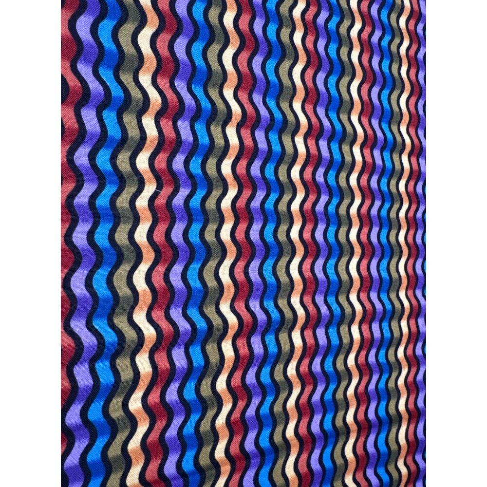 Colorful Wavy Stripe Cotton Fabric 31" x 44" By Ellen Edith For Blank Quilting